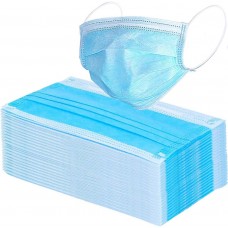 50Pcs Disposable 3-Layer Masks, Anti Dust Breathable Disposable Earloop Mouth Face Mask, Comfortable Sanitary Masks-Blue Color 